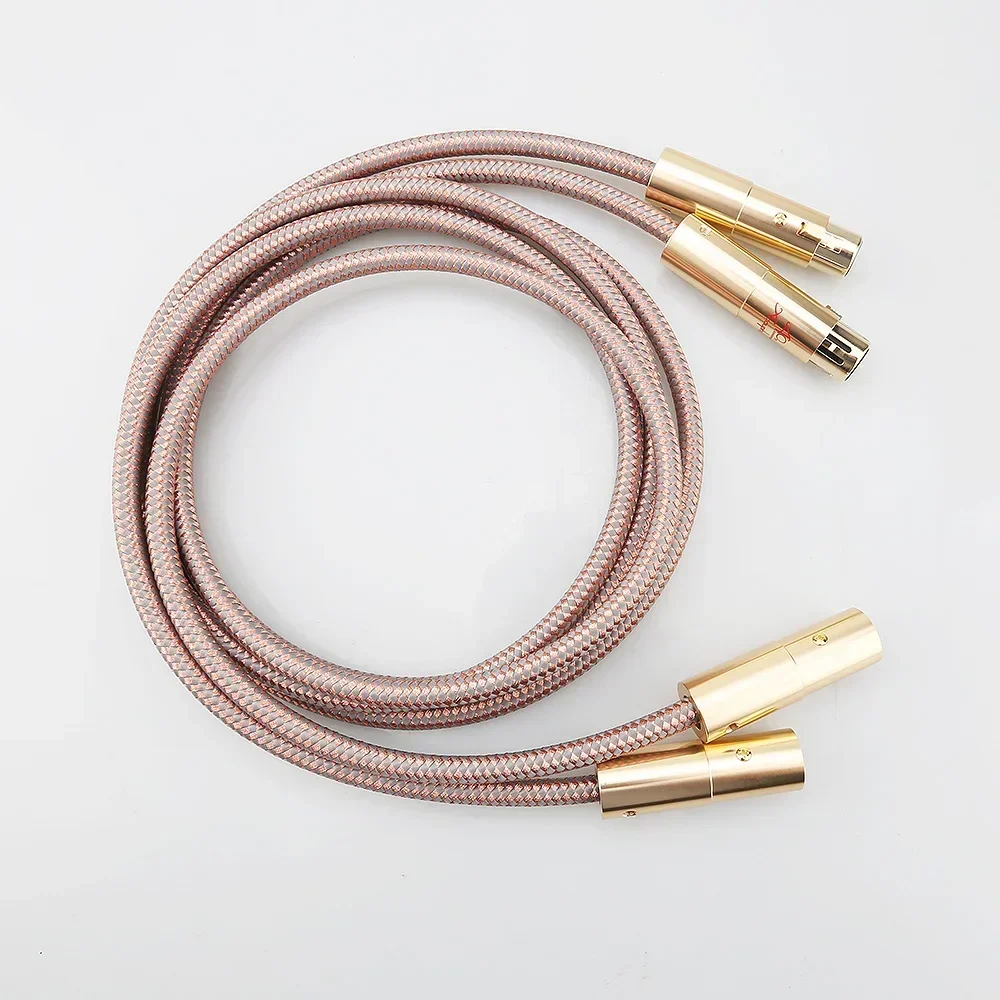 Pair High Quality Hifi XLR Cable Accuphase 40th Anniversary Edition Interconnect Audio Male to Female Gold plated plug