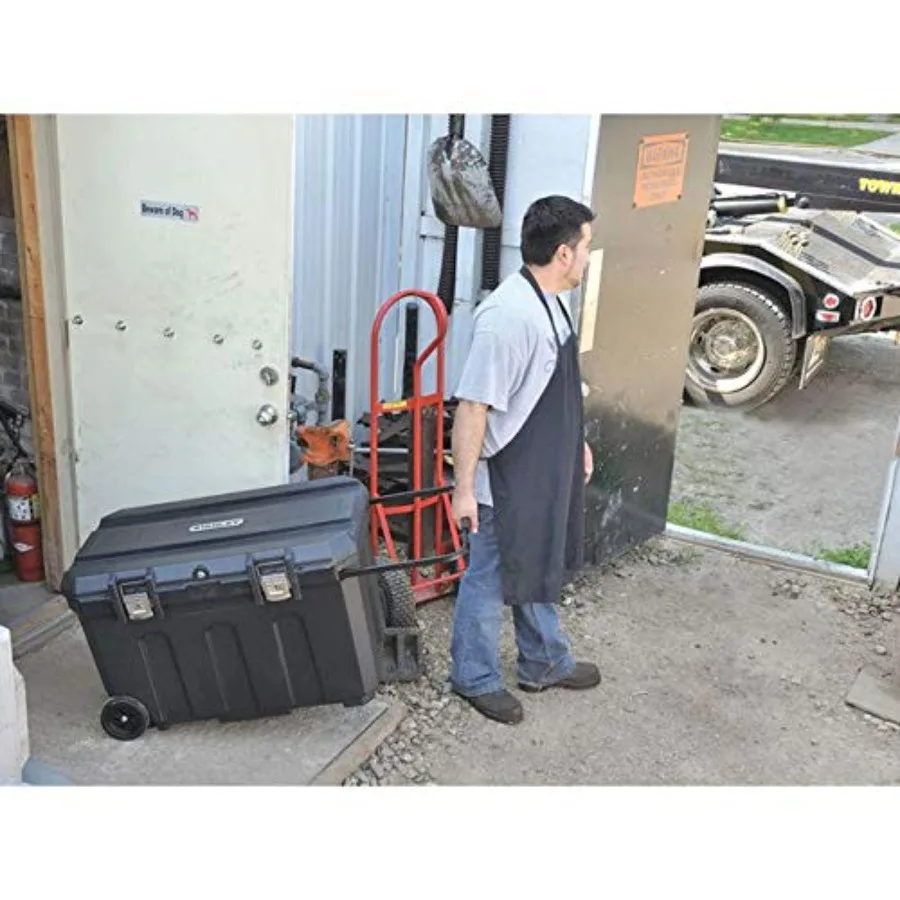 Mobile Chest for outdoor use, polyethylene material, gray color, UV-resistant and weatherproof design