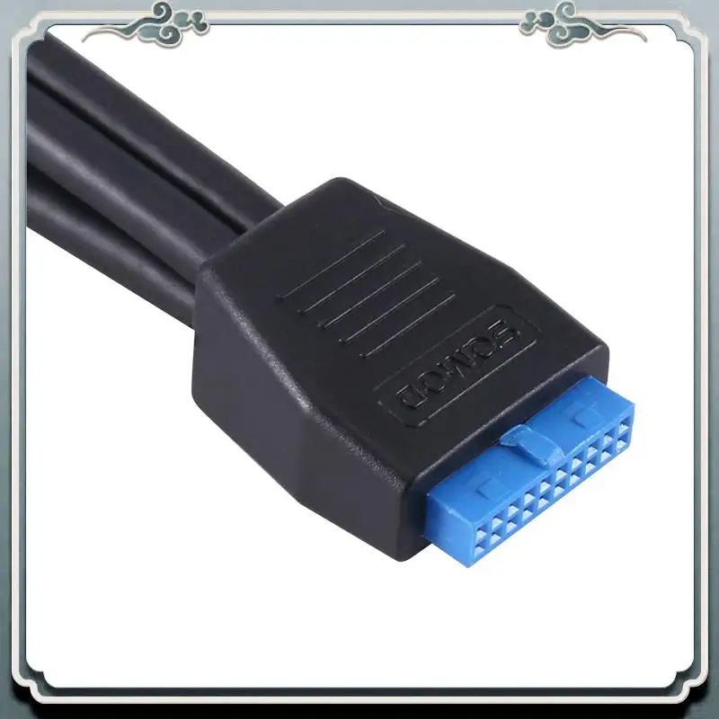 Premium 2X Small Mini USB 3.0 19 Pin/20Pin Internal Extension Header 1 To 2 Adapter Splitter Cable For Motherboard