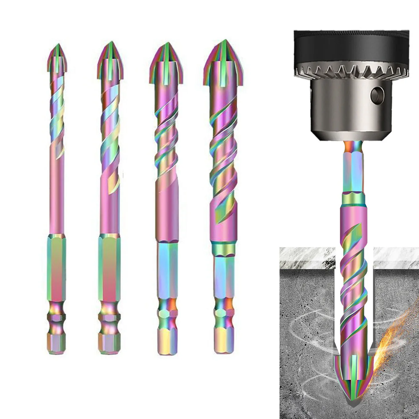 

Технические характеристики сверл Твердосплавные сверла Универсальное сверление Износостойкость Сверление для сухого и влажного использования по дереву и металлу