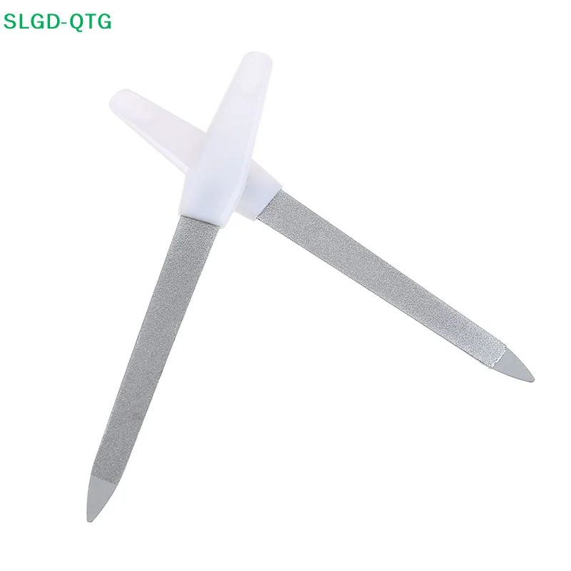 NEW Dual sided stainless steel metal nail art file buffer manicure pedicure tool
