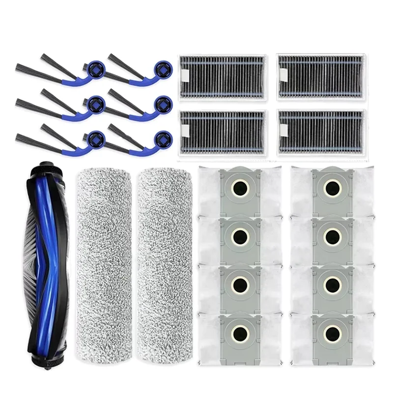 【CÓDIGO】 Piezas de repuesto, cepillo principal de repuesto, filtro Hepa, rodillo, fregona, bolsa de polvo para accesorios Ecovacs X9 Pro Omni