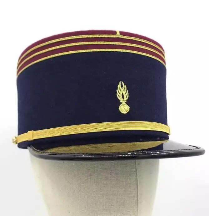 France Kepi Cap Men Vintage Nineteenth Century Flat Barrel Hat