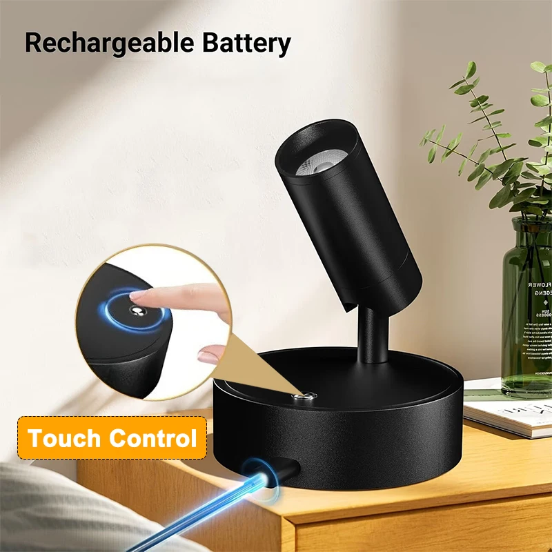 Magnetic Smart Night Light Adjustable Color USB Rechargeable Small Wall Lamp for Bedroom Storage Room Hallway Art Exhibition