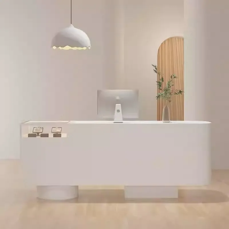 

az-Cashier Counter Clothing Store bar Minimalist Front Desk Counter Vintage Trendy Store Cashier Counter Glass Accessories@