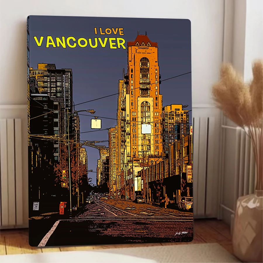 Vancouver City Skyline Metal W - огляд і ціна Home Decor Vancouver