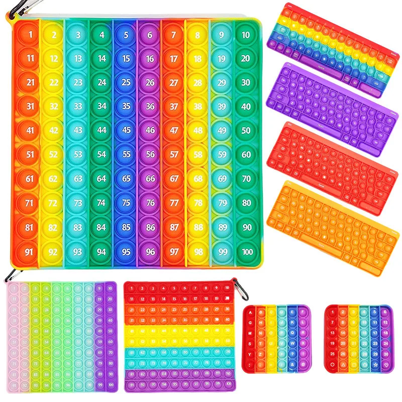 Brinquedo educativo para crianças, contando 1-200 mesa de tamanho grande, 100 bolhas, presente Montessori, ajuda didática, brinquedo de matemática para bebês, 20cm