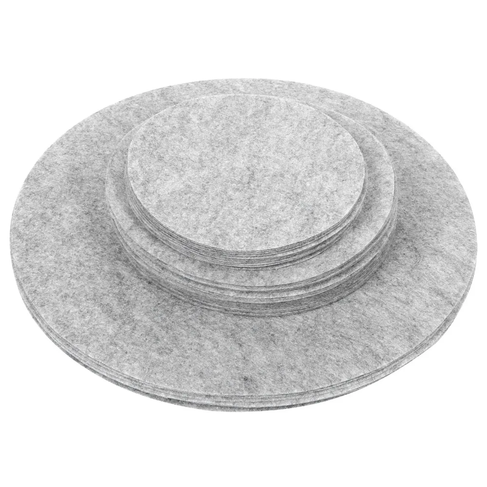 48Pcs Soft Felt Table Mat Cut Smooth Edge Anti Friction Felt Placemat Practical Light Tableware Felt Mat Heat Insulation