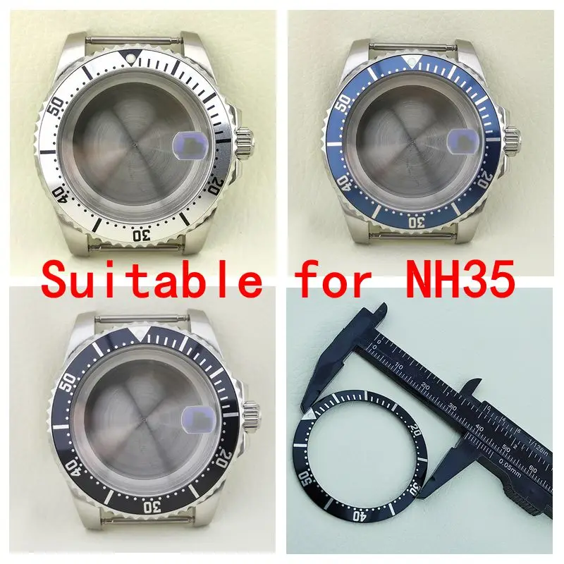 

NH35 watch Bezel 38mm*30.8mm Watch Ring Ceramic Bezel Insert Ring for SUB Seamaster Watch 40mm Case