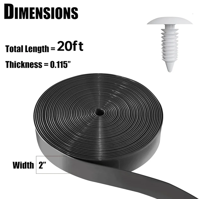 ABRE-Vinyl Straps For Patio Chair Repair Kit 2Inch Wide 20 Ft Long Replacement Straps 20 Rivets For Chaise Lounge Repair