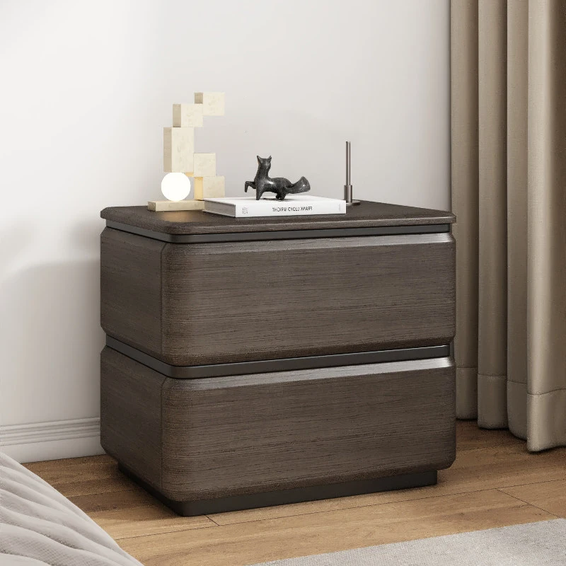 #Storage Bedroom Bedside Tables Creative Delicacy Italian Simple Luxury Night Table With Drawers Mesa De Noche Home Furniture