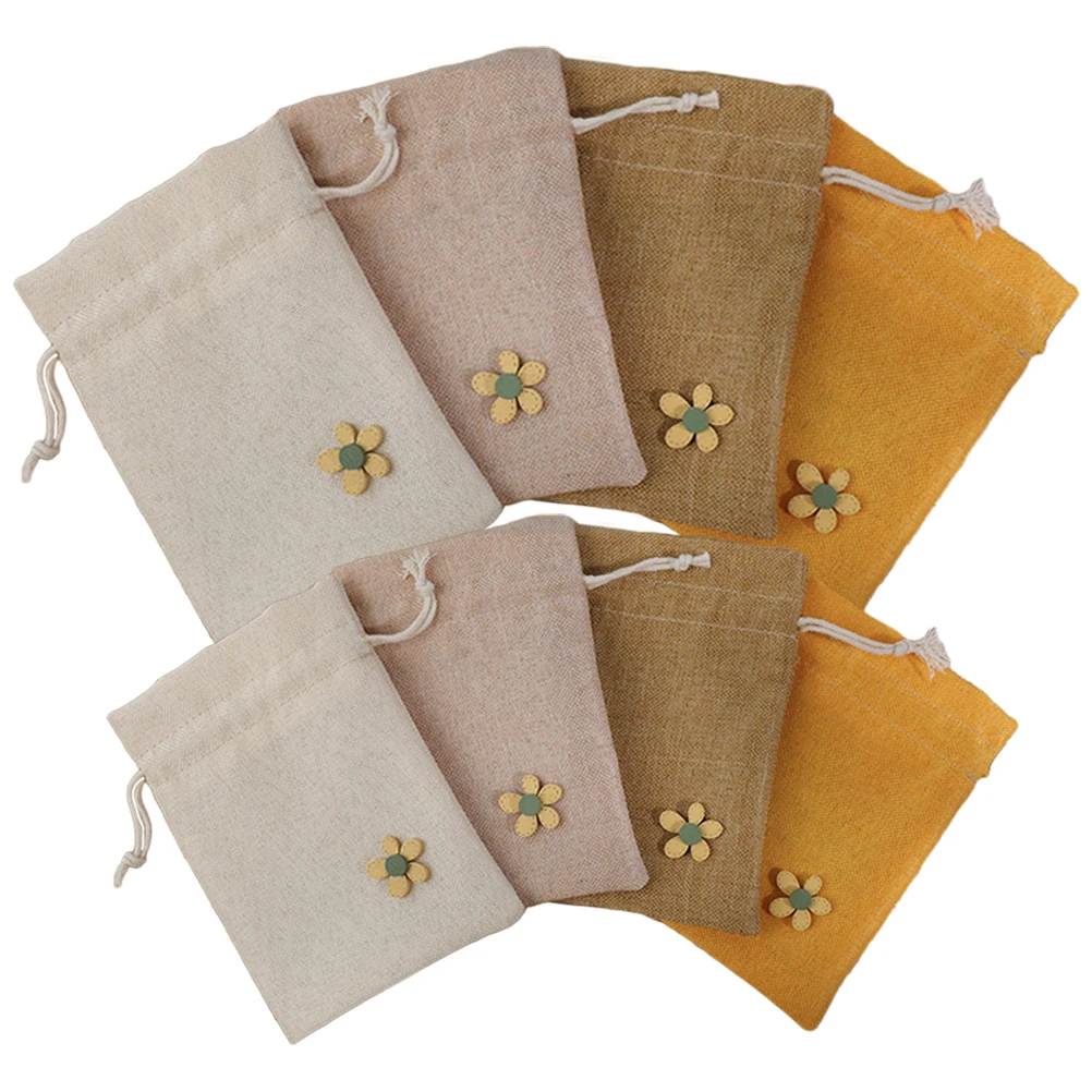 

8Pcs Scented Sachet Bags Empty Portable Lavender Satchels Refillable Dried Flower Storage Small Gift Bags Wardrobe Fragrance
