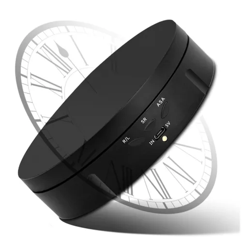 Imagen 2 del producto Soporte de mesa giratoria de exhibición de 146mm, modelo de joyería, mesa giratoria eléctrica de juguete, eléctrica 360 ° Soporte de exhibición giratorio panorámico