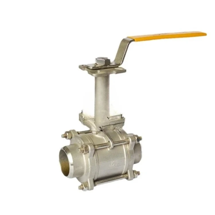 Three-piece welding extended rod ball valve high platform butt welding valve low temperature extended rod valve