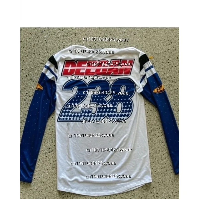 

2026 Быстросохнущая мотоциклетная трикотажная дышащая рубашка с длинными рукавами для верховой езды # 238 DEEGAN Dirt Bike и горные гонки, удобные, повседневные