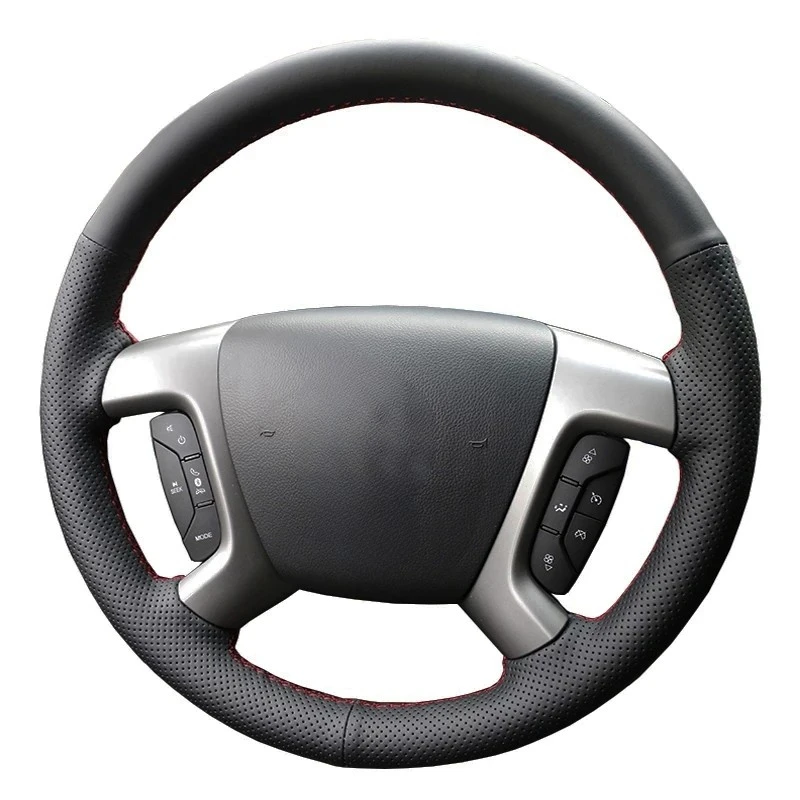 Anti-Slip Black Artificial Leather Car Steering Wheel Cover For Chevrolet Captiva 2007-2014 Silverado GMC Sierra 2007-2013