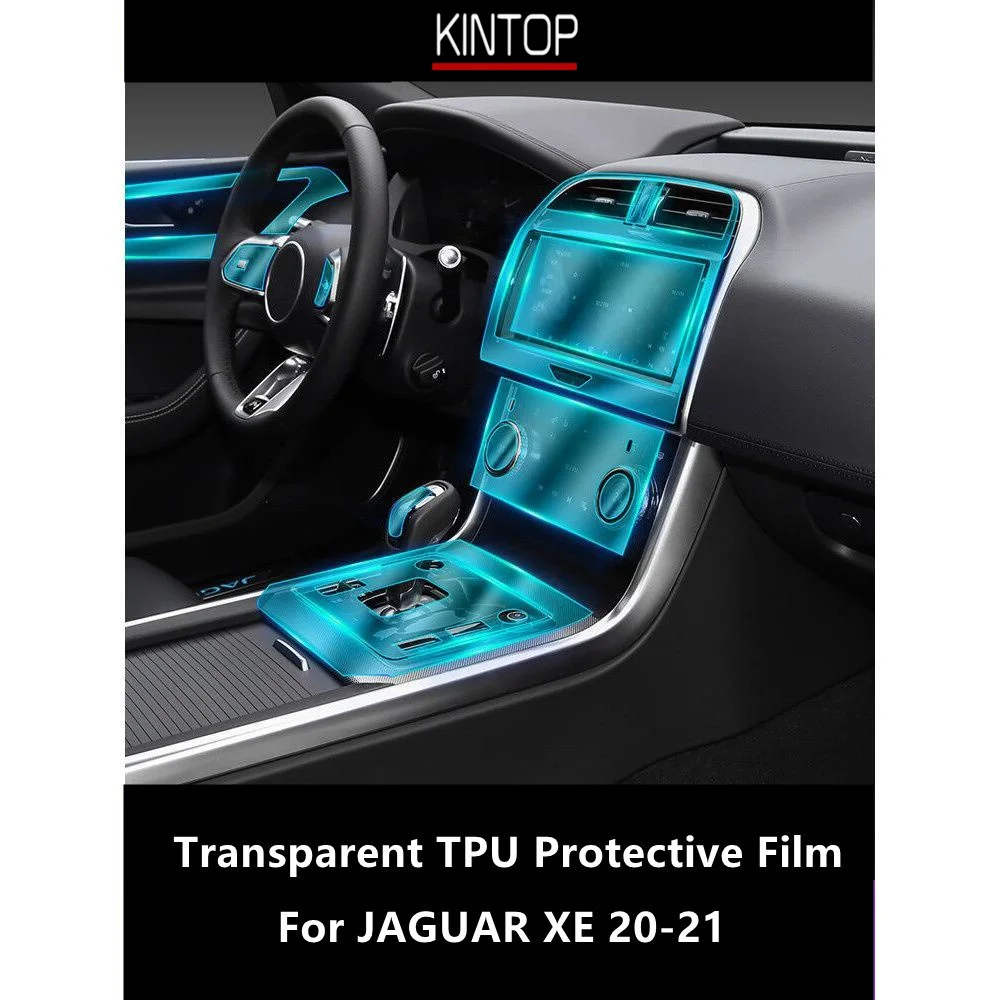 

For JAGUAR XE 20-21 Car Interior Center Console Transparent TPU Protective Film Anti-scratch Repair Film Accessories