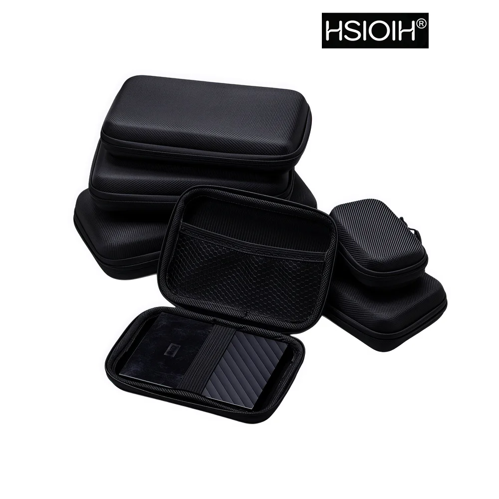 Shockproof Hard EVA Storage Bag Dust-proof Waterproof Earphone Storage Bag Portable Wear-resistant Data Cable Organizer Bag