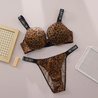 Victoria Secret Hot Sexy Lingerie Set Very Sexy Logo Shine Strap Push Up Bra With Shine Script Thong Panty 6