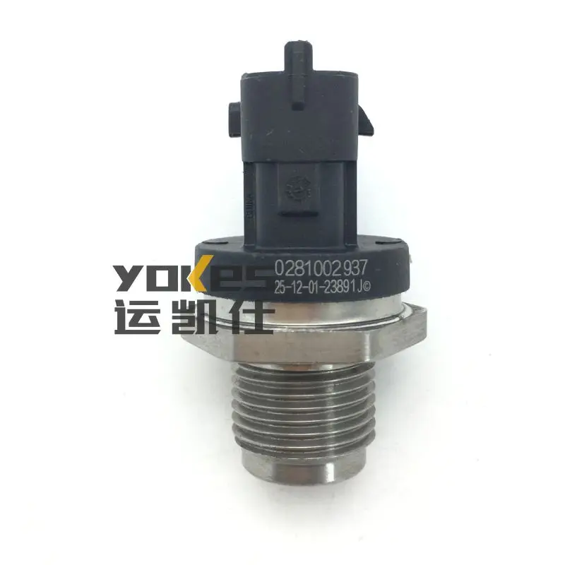 0281002937 Fuel Rail Pressure Sensor for Bosch Excavator Parts Construction Machinery
