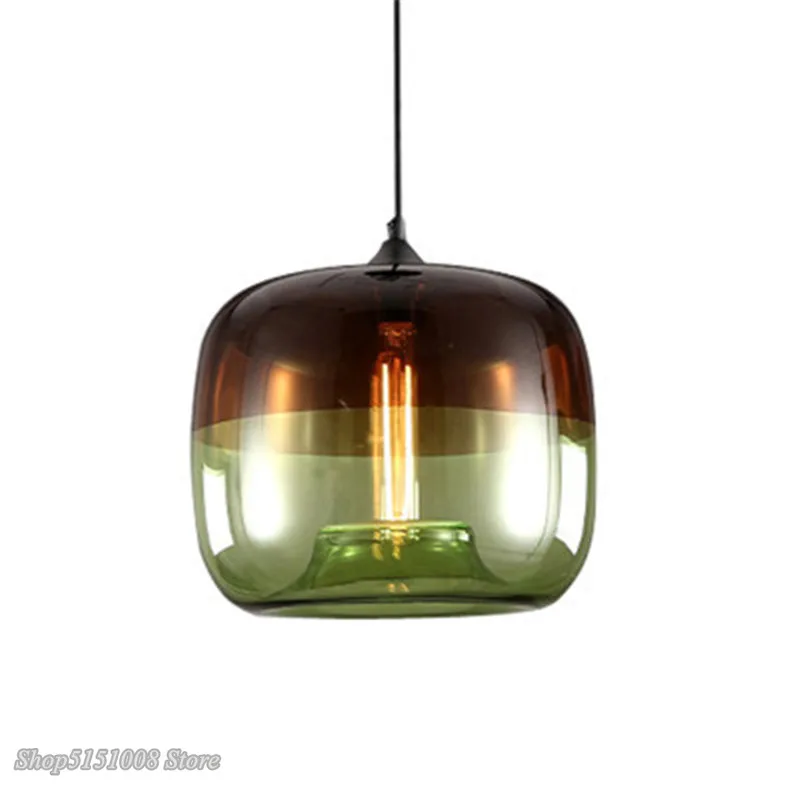 Nordic Modern Apple Glass Pendant Lights Loft Industrial Kitchen Led Hanging Lamps for Living Room Home Decor Lights Fixtures