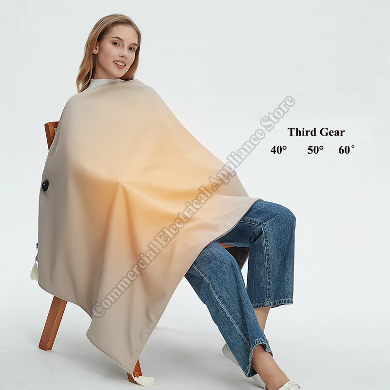 Electric Blanket Washable USB Heating Shawl Electric Blanket Cloak Warm Blanket Shawl Warm Blanket Electric Heating Blanket