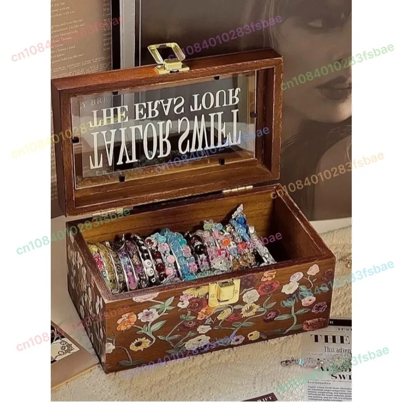 

CD Storage Box with Flower Pattern for Bracelets; Friendship Bracelet; Small Card Storage Box; Vintage Beautiful Product