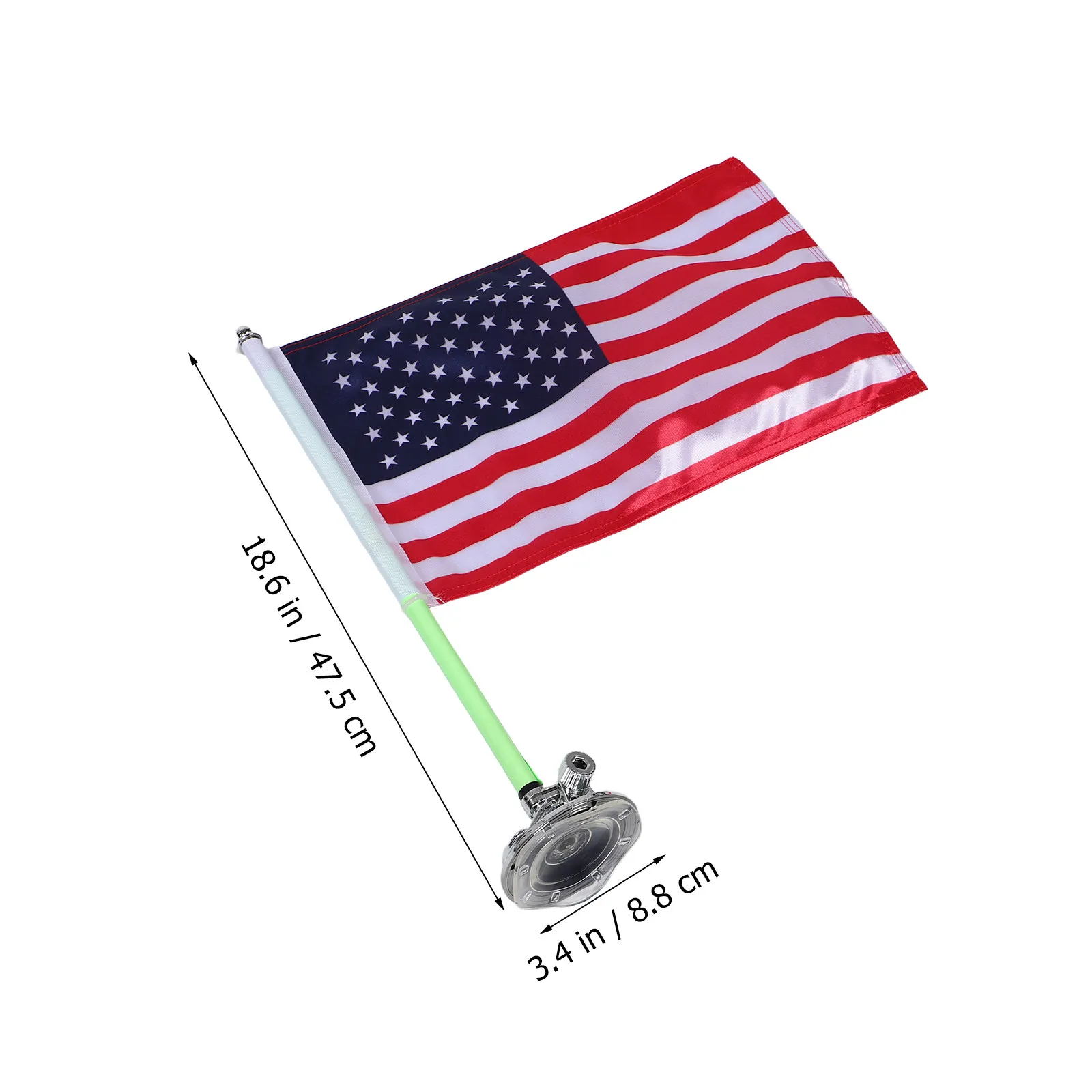Heavy Duty Outdoor Suction Cup Flagpole Universal Mount Car Window Flags for Trucks Suvs Boats Vehicle Flag Display