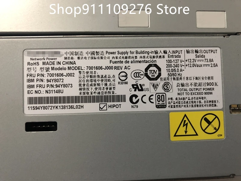 Imagem -04 - Fonte de Alimentação Psu Original para Lenovo Apto para Lenovo X3650m4 7001606-j000 94y8073 Dps-900cb a 94y8067 Max 900w