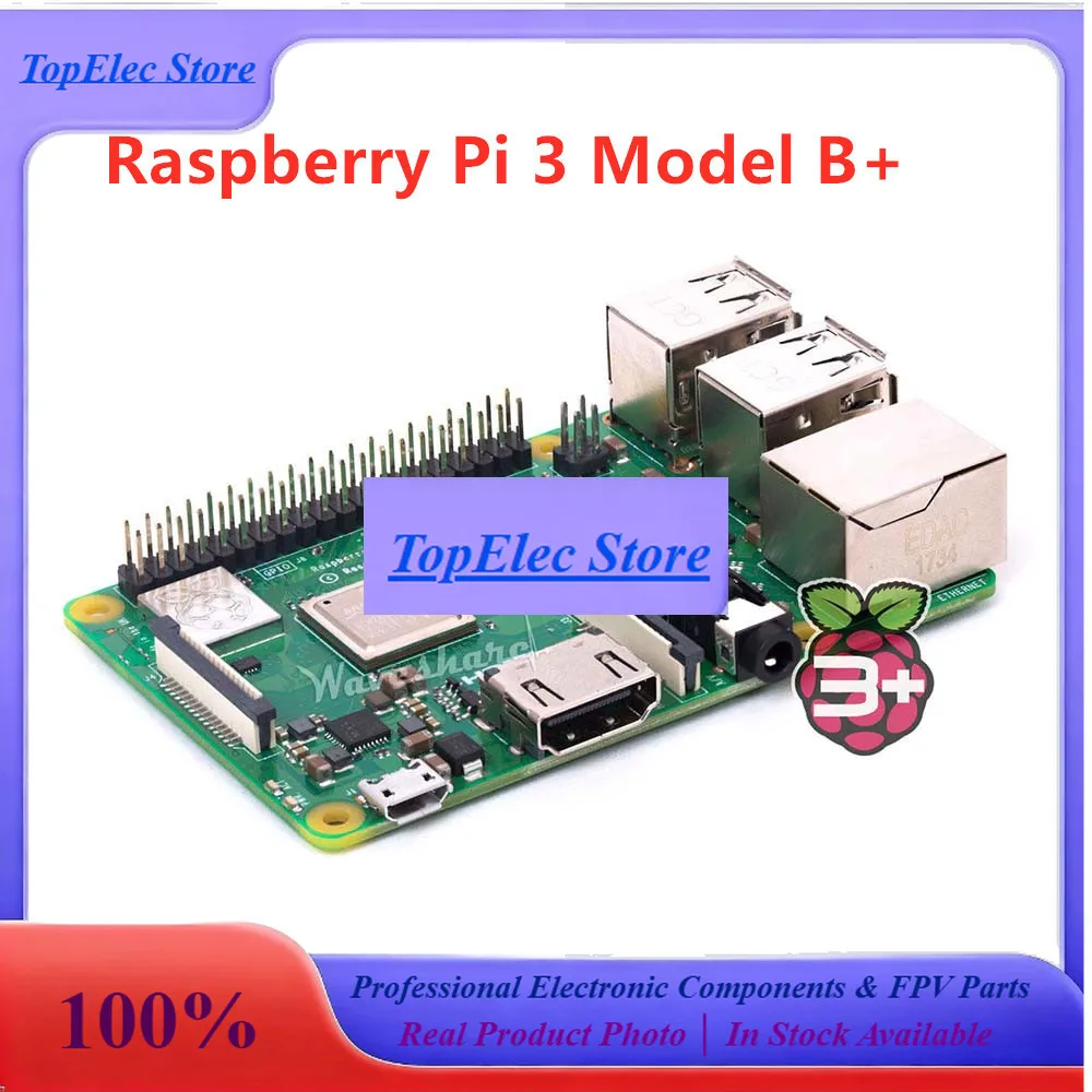 TopEsOriginal Element14 Raspberry Pi 3 Model B/B+ 3B+ Plus,the Third Generation Pi A 1.4GHz 64-bit Quad-core Cortex-A53 CPU