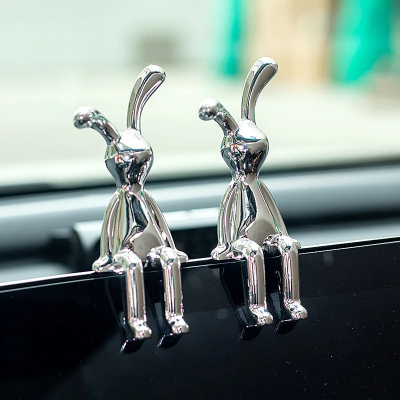 2-4pcs Long-Eared Rabbit Cartoon Decoration Accessories Living Room Bedroom Car Decoration Desktop Decorative Ornamet