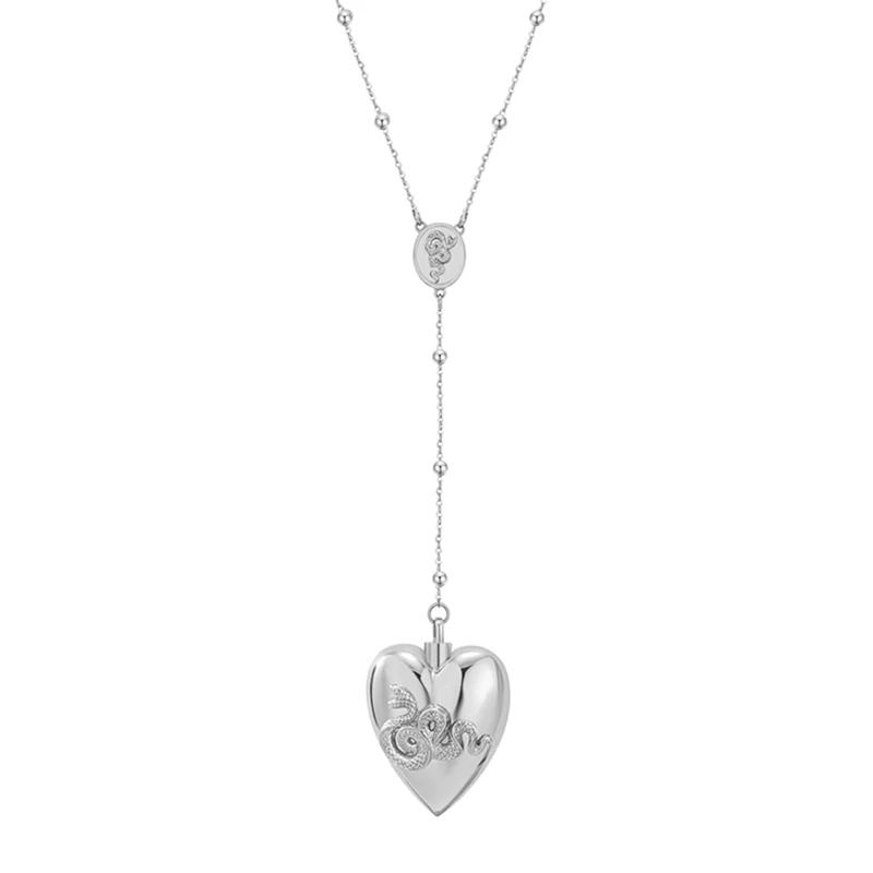 Heart Snake Pendant Necklace Wedding Jewelry Accessories for Women Girl Birthday