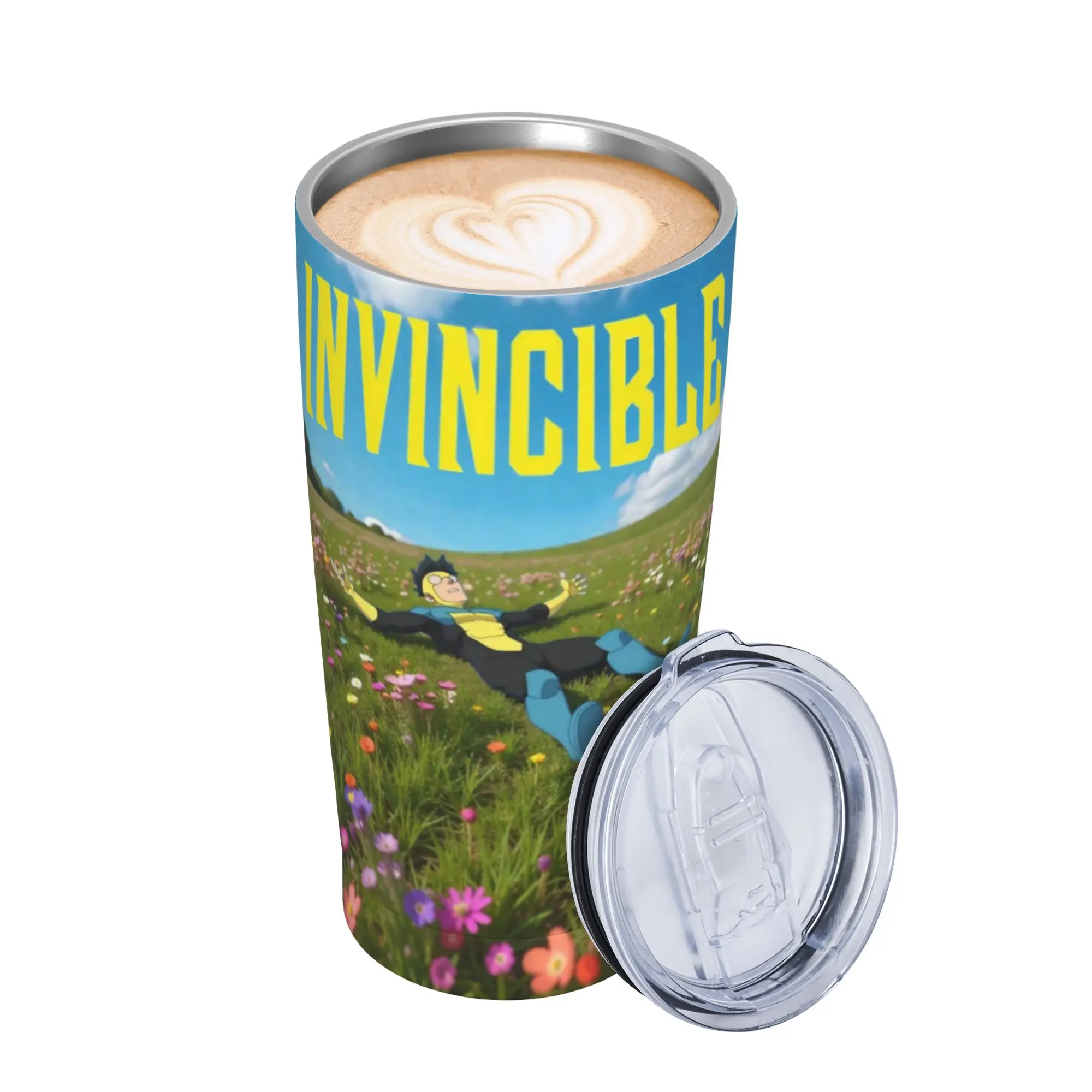 Invincibles Comic Tumbler Vacuum Insulated  Coffee Cups Vacuum Flask Outdoor Mugs Water Bottle 20oz