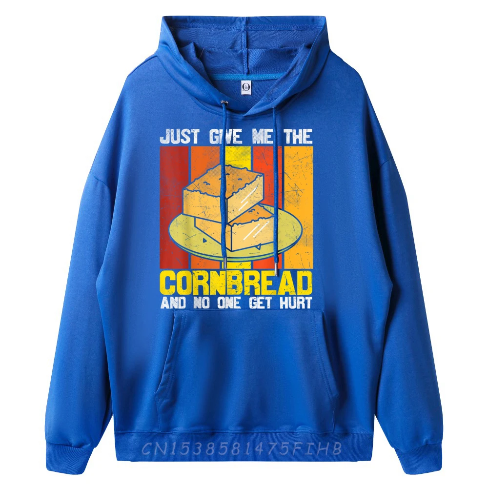 Casualcrazy Long Sleeve Hoodies Father Day Funny Round Neck Hoodies Adult Sweatshrt Just Give Me Cornbread Holiday