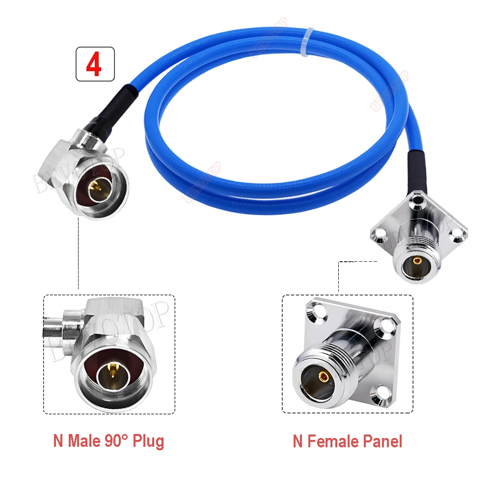 RG401 250 50-5 Cable N Type Male Plug to N Male Plug High Frequency Low Loss RG-401 Test Cable RF Coaxial Pigtail Jumper BEVOTOP