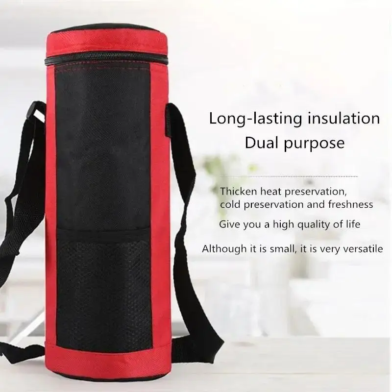 

Outdoor Camping Water Bottle Cooler Bag Universal Water Bottle Bag Large Capacity Thermal Insulation Bag Camping Accessories