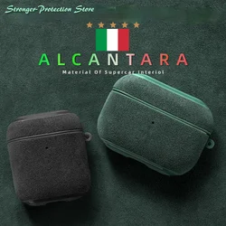 Italian sude leather Case for AirPods Pro Luxury Artificial Leather AirPod case for AirPods 2 & 1 Cases, Wireless Charging