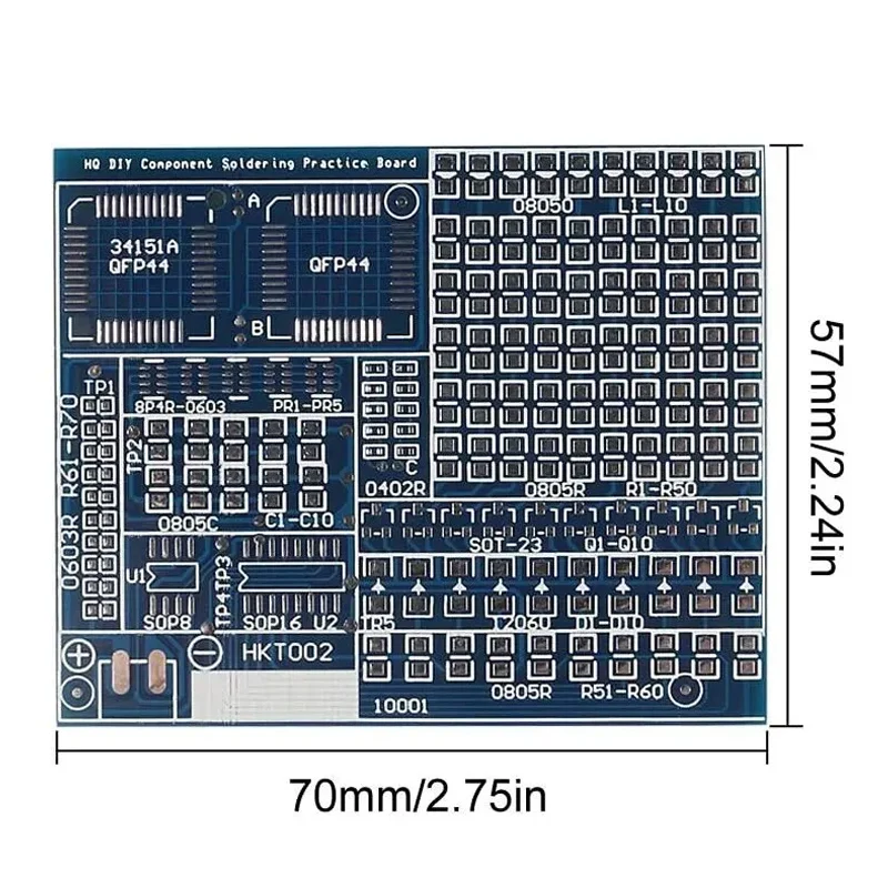 SMD/SMT Components Soldering Practice Board Electronic Project Kits DIY Soldering Kit Skill Training Board Led Transistor SMD