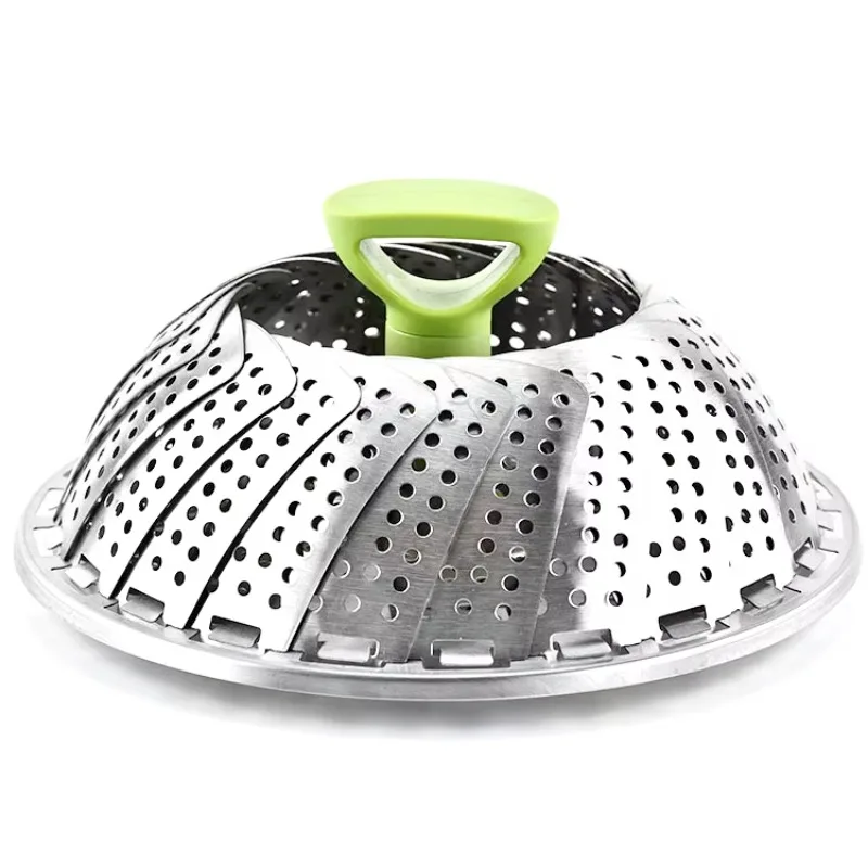 Various Sizes Pot Adjustable Cooking Food Steamer Foldable Expandable Vegetable Steamer Basket Stainless Steel