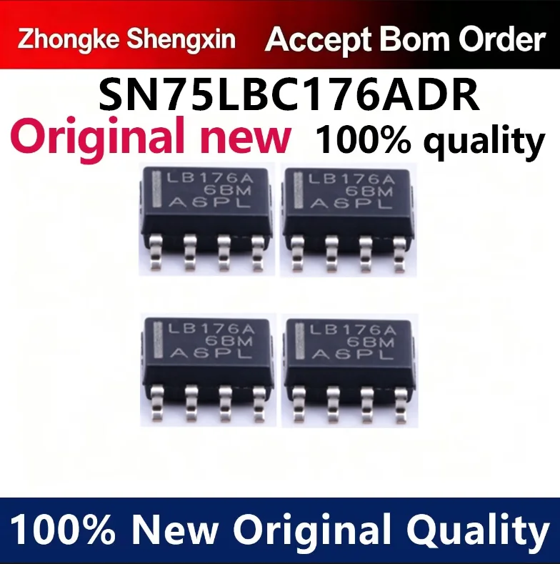 （5pcs-10pcs）Brand new original SN75LBC176ADR silk screen LB176A driver transceiver chip package SOP-8