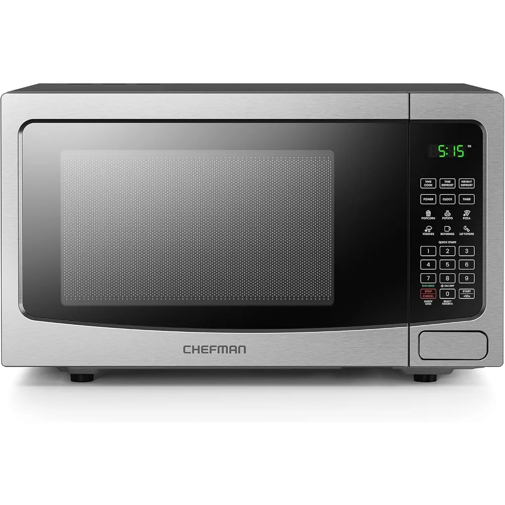 

Countertop Microwave Oven 1.1 Cu. Ft. Digital Stainless Steel Microwave 1000 Watts with 6 Auto Menus, 10 Power Levels