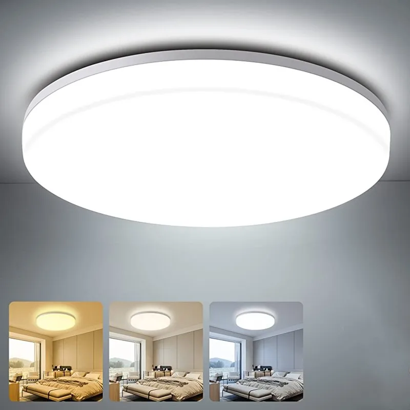 

Modern Led Ceiling Light Round Ceiling Lamp 220V 110V 48W 24W Panel LED Light for Living Room Bedroom Home Lighting Decor