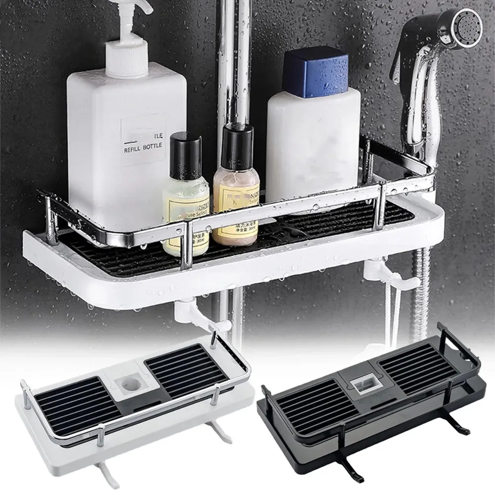 

1pcs Bathroom Faucet Storage Rack Shower Soap Holder Bathroom Organization Shower Shelves Bath Accessories