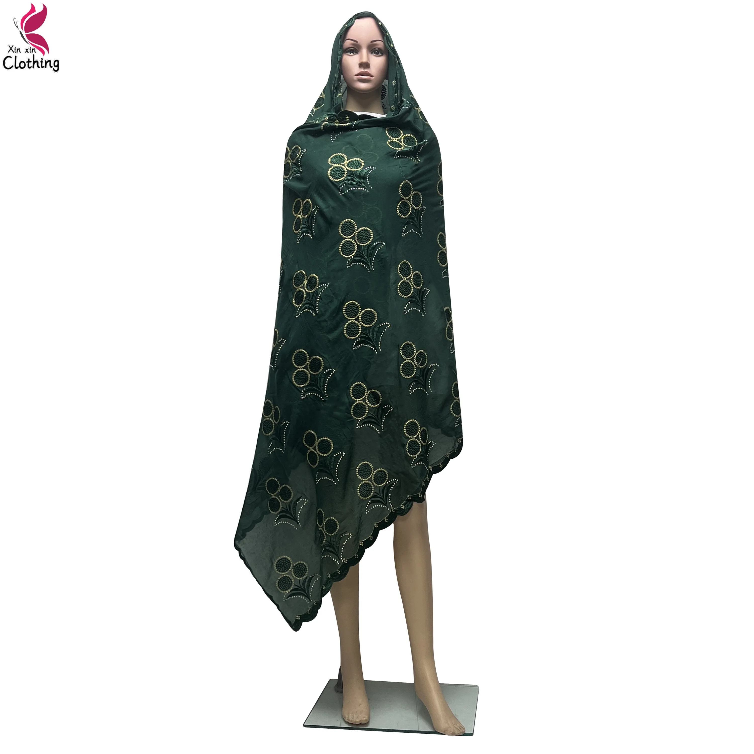 Muslimischen Neue Design Mode Schal Afrikanische Frauen Schals Diamant Stickerei Baumwolle Großen Schal Islam Frauen Hijab für Schals Pashmina