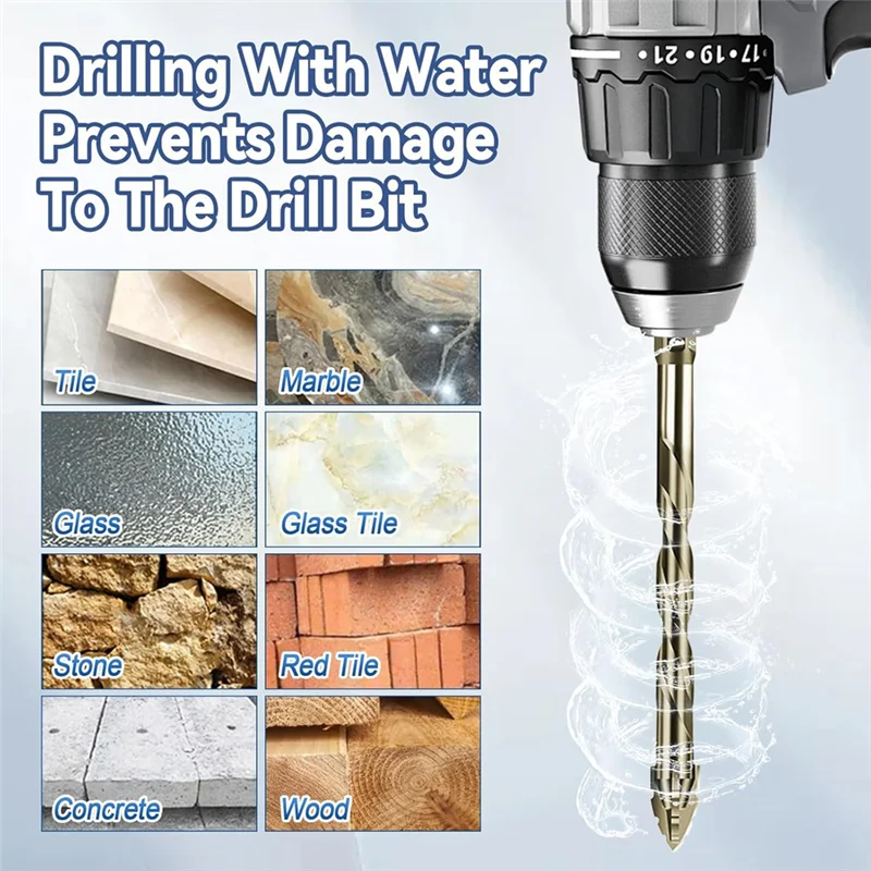 

Новые 10 шт. новые четырехфлейтовые пилообразные эксцентриковые сверла, размер 5/6/8/10/12 мм, для дерева, мрамора, металла, стекла, настенной плитки