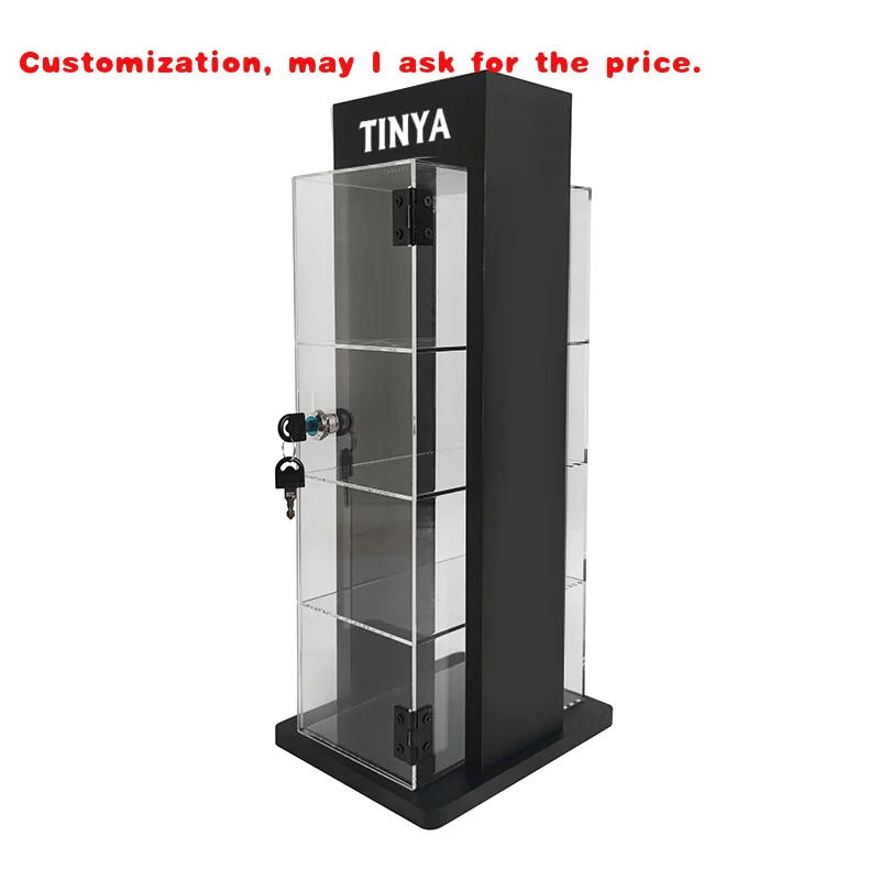 

на заказ. Изготовленный на заказ Zyn Display Smoke Shop Стенд Поставщик Акриловый дисплей Настольный замок Шкаф