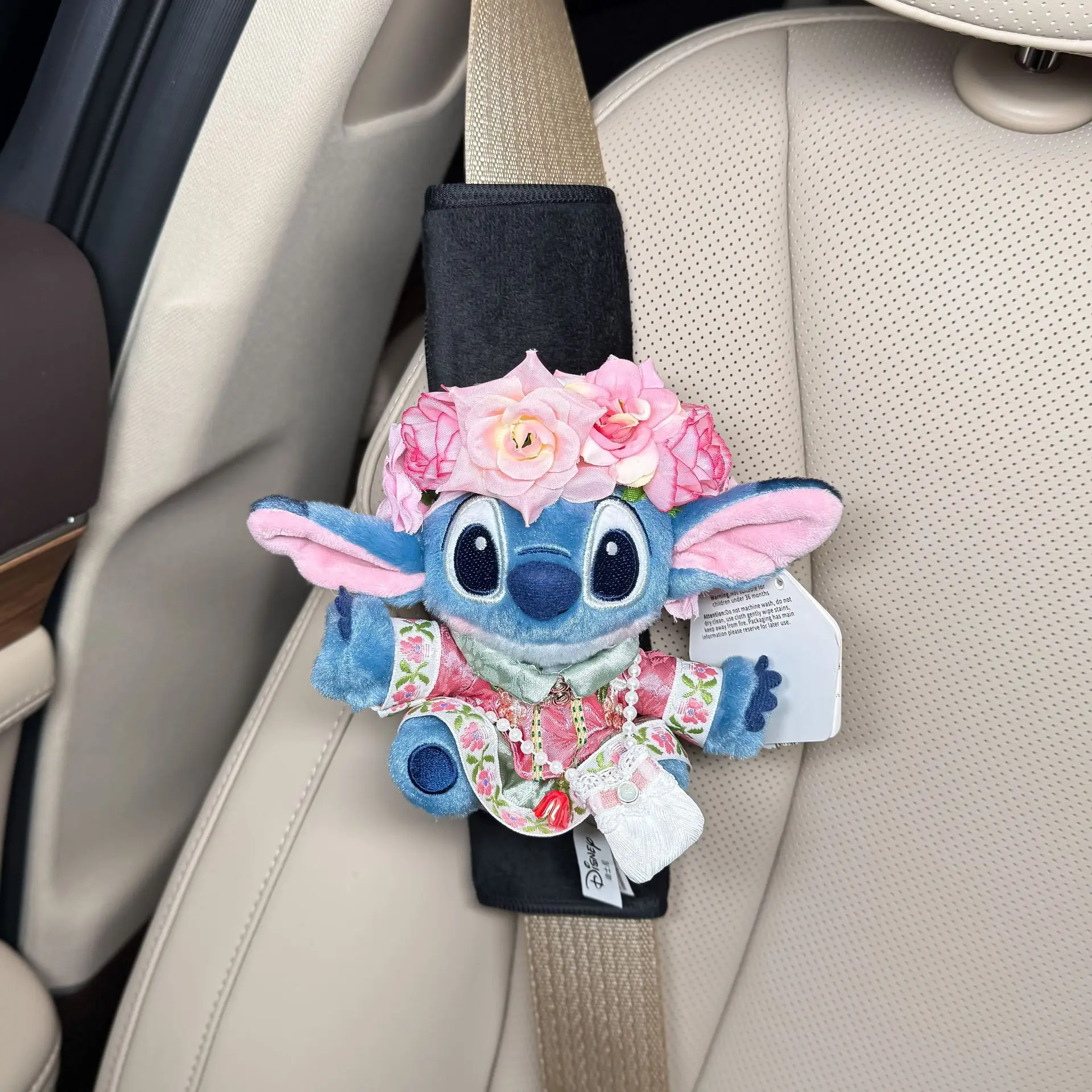 غرزة بلا أسنان لعبة قطيفة مقعد السيارة حزام مشبك الرسوم المتحركة المشتقة تحصيل محشوة دمية هدية للفتيات اكسسوارات السيارات