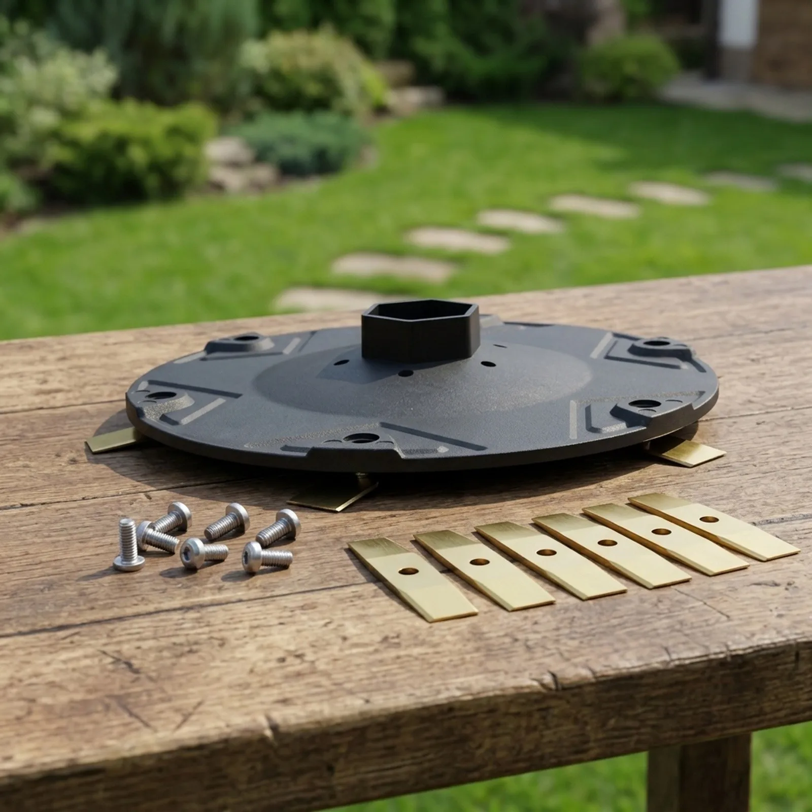 Robotic for Lawn Mower Cutting Disc Plate With 6 Titanium for blades And Screws, Compatible With for dreame A1 A1 Pro for a2 And