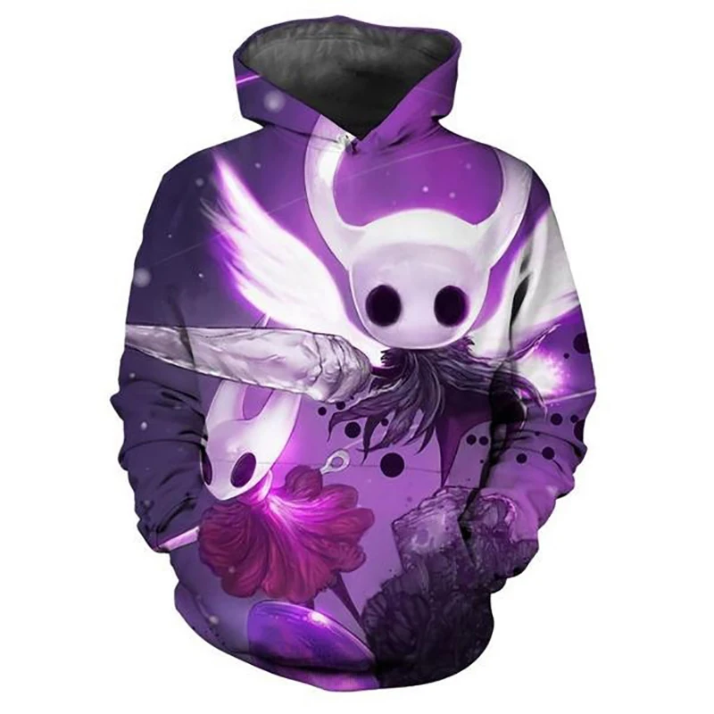 Sudaderas con capucha con estampado 3D de juego de caballero hueco para hombre y mujer, sudaderas informales de moda de gran tamaño, sudaderas con capucha, jerséis Harajuku, ropa de chándal