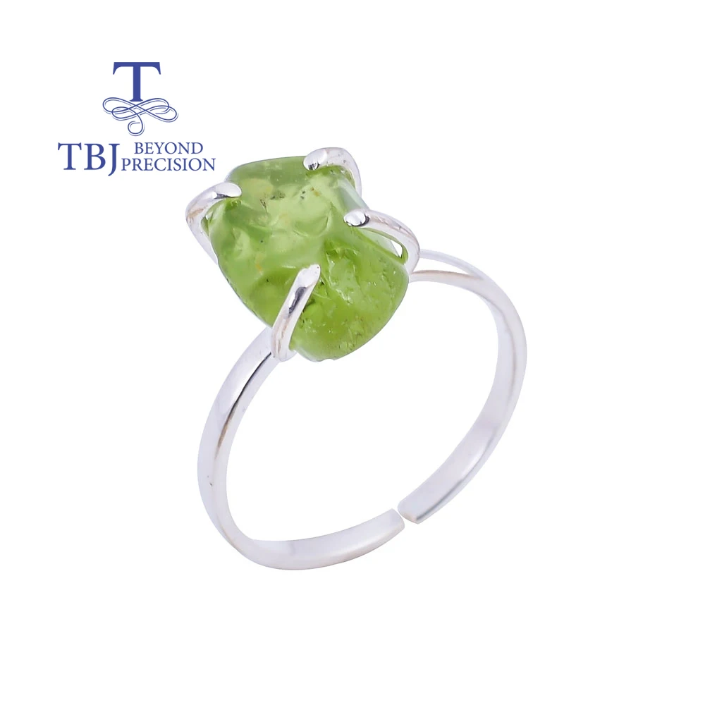 

Серьги ручной работы с натуральным перидотом и грубым драгоценным камнем, серебро 925 пробы, простой дизайн, изысканные украшения для женщин